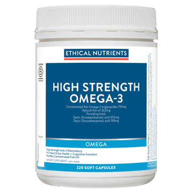 ETHICAL NUTRIENTS HIGH STRENGTH OMEGA-3 CAPSULES 220 CAPSULES