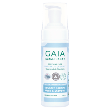 GAIA NATURAL BABY SHAMPOO & WASH FOAMING NEWBORN 150ML