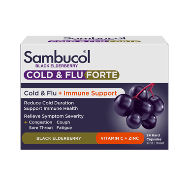 SAMBUCOL COLD & FLU FORTE 24 CAPSULES
