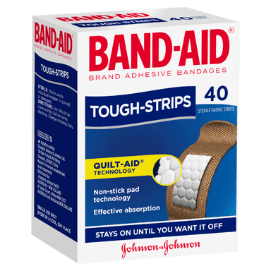 BAND-AID BRAND TOUGH STRIPS 40 PACK