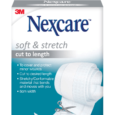 NEXCARE SOFT & STRETCH DRESSING 8CM X 1M