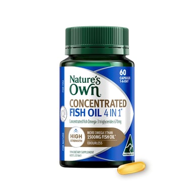 NATURES OWN CONCENTRATED FISH OIL 4 IN 1 60 CAPSULES