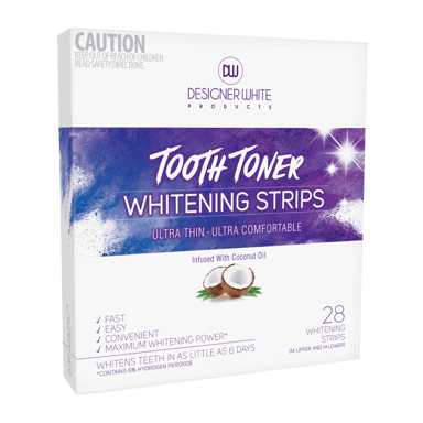 DESIGNER WHITE TOOTH TONER WHITENING STRIPS 28 PACK