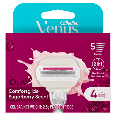 GILLETTE VENUS COMFORTGLIDE SUGARBERRY REFILL BLADES 4 PACK