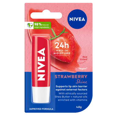 NIVEA LIP BALM STICK STRAWBERRY SHINE 4.8G