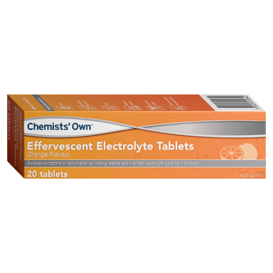 CHEMIST OWN EFFERVESCENT ELECTROLYTE ORANGE 20 TABLETS
