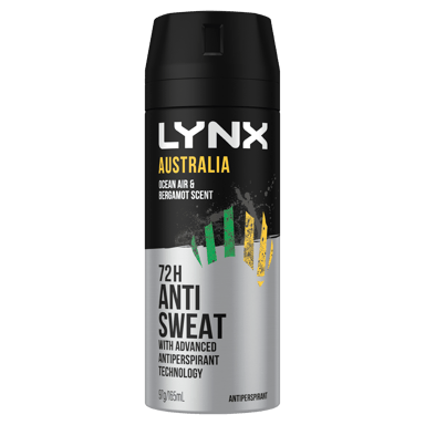 LYNX MEN ANTIPERSPIRANT AUSTRALIA 72H 165ML