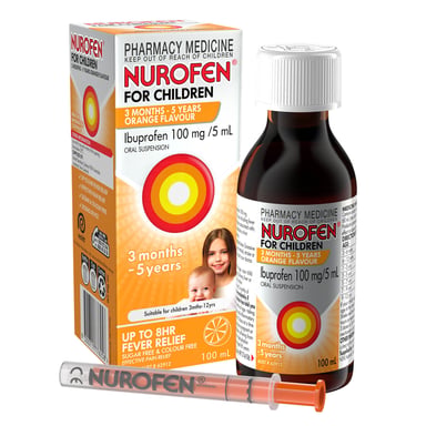NUROFEN FOR CHILDREN 3 MONTH - 5 YEARS ORANGE 100ML