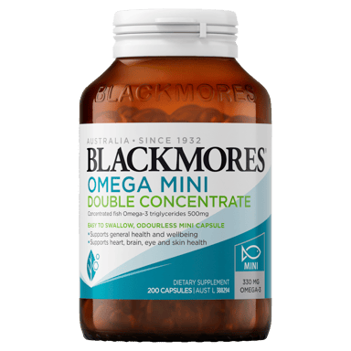 BLACKMORES OMEGA MINI DOUBLE CONCENTRATE 200 CAPSULES