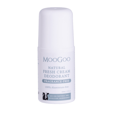 MOOGOO NATURAL ANTIPERSPIRANT CREAM SENSITIVE 0% ALUMINIUM FRAGRANCE FREE 60ML