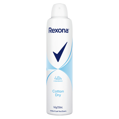 REXONA ANTIPERSPIRANT WOMEN COTTON DRY 48HR 250ML