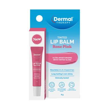 DERMAL THERAPY TINTED LIP BALM ROSE PINK 8G