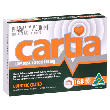 CARTIA ASPIRIN 100MG 168 TABLET