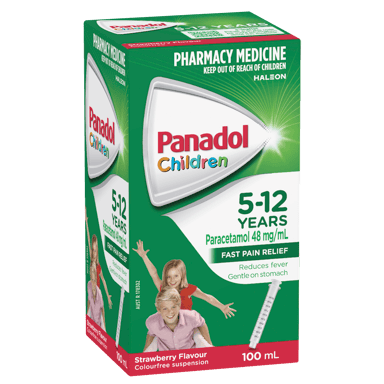 PANADOL CHILDREN 5 YEAR - 12 YEARS STRAWBERRY SUSPENSION 100ML