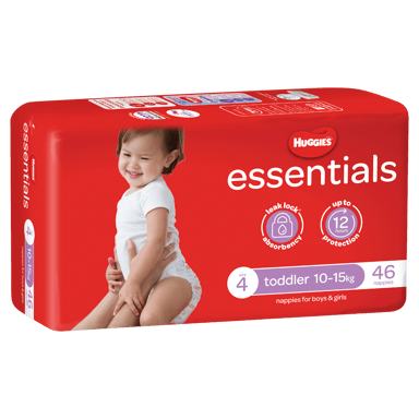 HUGGIES ESSENTIALS NAPPIES TODDLER 46 PACK