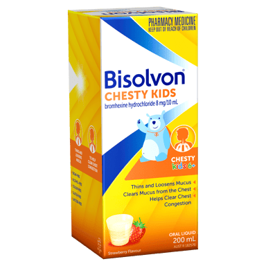 BISOLVON CHESTY KIDS LIQUID STRAWBERRY 200ML