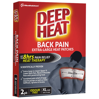 DEEP HEAT BACK PAIN XL HEAT PATCHES 2 PACK