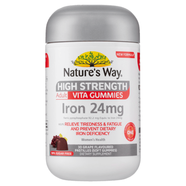 NATURES WAY ADULT VITA GUMMIES IRON 24MG 30 TABLETS