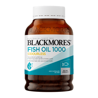 BLACKMORES ODOURLESS FISH OIL 1000MG 400 CAPSULES