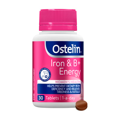 OSTELIN IRON & B+ ENERGY 30 TABLETS