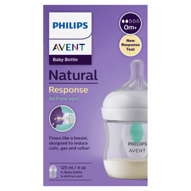 AVENT NATURAL RESPONSE BOTTLE AIRFREE VENT 125ML