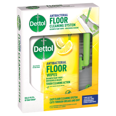 DETTOL ANTIBACTERIAL FLOOR MOP SYSTEM + 25 WIPES 1 PACK