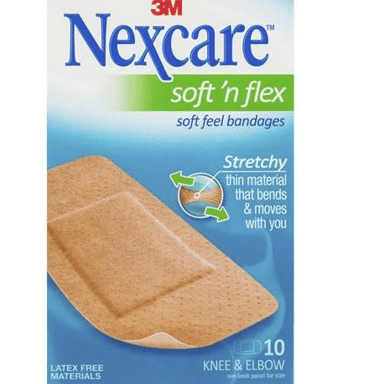 NEXCARE SOFT & FLEX BANDAGES LARGE 10 PACK