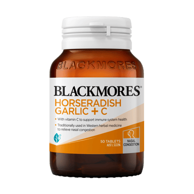 BLACKMORES HORSERADISH GARLIC + C 50 TABLETS