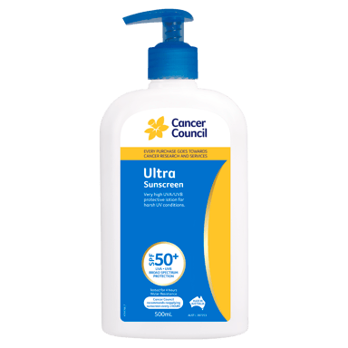 CANCER COUNCIL ULTRA SUNSCREEN PUMP SPF50+ 500ML