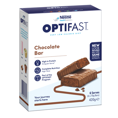 OPTIFAST VLCD BAR CHOCOLATE 70G 6 PACK