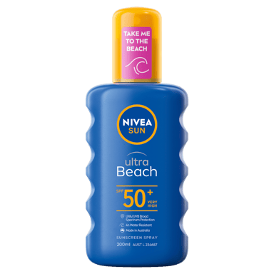 NIVEA ULTRA BEACH SUNSCREEN SPRAY SPF50+ 200ML