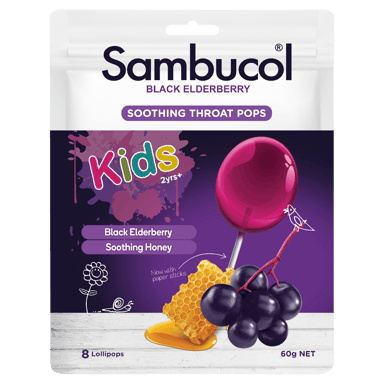 SAMBUCOL KIDS THROAT POPS 8 PACK