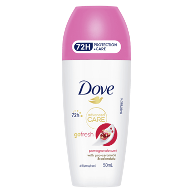 DOVE WOMEN ANTIPERSPIRANT ADVANCED CARE POMEGRANATE ROLL ON 50ML