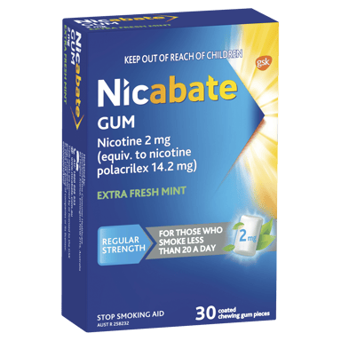 NICABATE EXTRA FRESH 2MG GUM 30 PACK