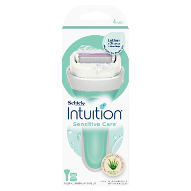 SCHICK INTUITION SENSITIVE CARE RAZOR + 2 BLADES
