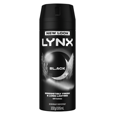 LYNX MEN BODY SPRAY BLACK 48HR 165ML