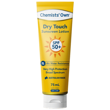 CHEMISTS OWN DRY TOUCH SUNSCREEN LOTION SPF50+ 75ML