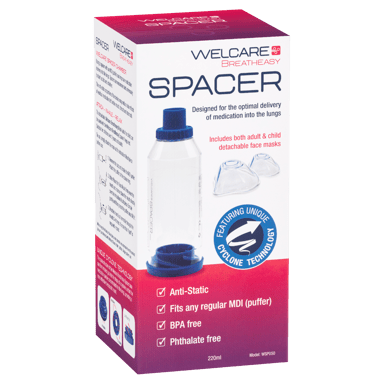 WELCARE SPACER WITH MASK ADULT & CHILD TORNADO