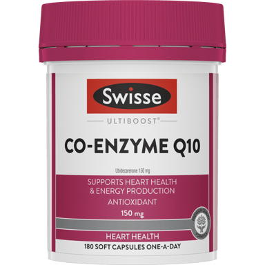 SWISSE ULTIBOOST CO ENZYME Q10 150MG 180 CAPSULES