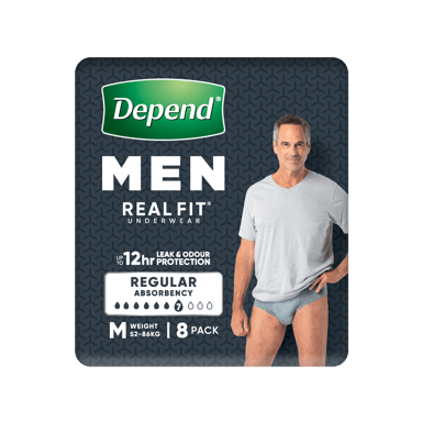 DEPEND MEN ADVANCED PROTECTION UNDERWEAR 7D MEDIUM 8 PACK