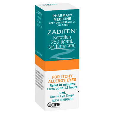 ZADITEN ALLERGY EYE DROPS 5ML