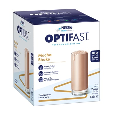 OPTIFAST VLCD SHAKE MOCHA 53G 12 PACK