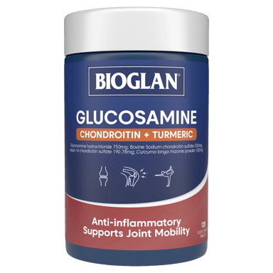 BIOGLAN GLUCOSAMINE CHONDROITIN + TURMERIC TABLETS 120 TABLETS