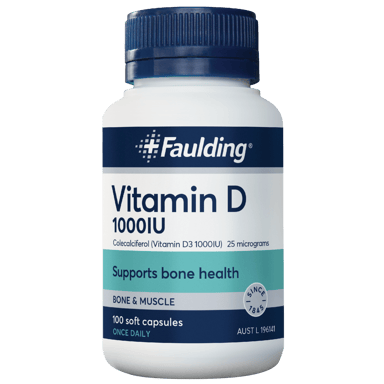 FAULDING VITAMIN D 1000IU 100 CAPSULES