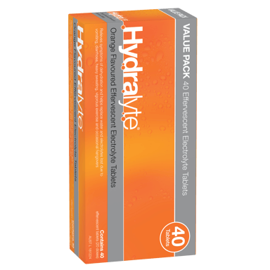 HYDRALYTE EFFERVESCENT ORANGE 40 TABLETS