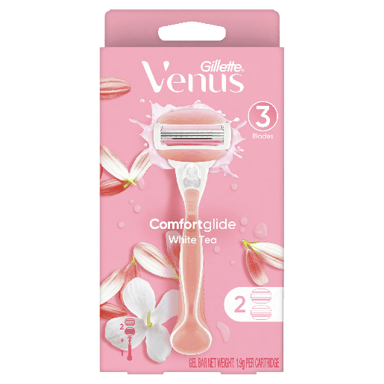GILLETTE VENUS COMFORTGLIDE WHITE TEA RAZOR + 2 BLADES