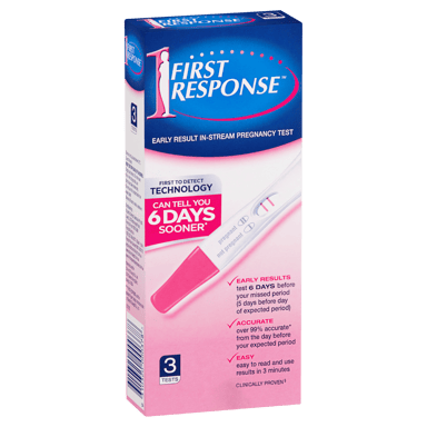 FIRST RESPONSE EARLY RESULT IN-STREAM PREGNANCY TEST 3 PACK