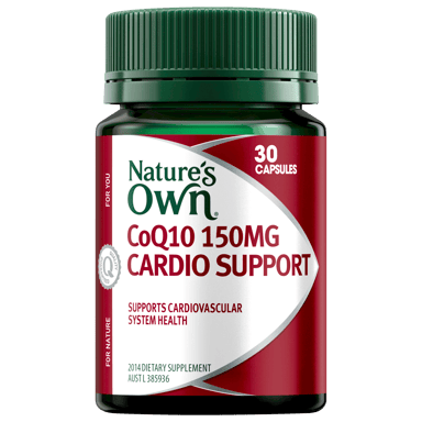 NATURES OWN COQ10 150MG CARDIO SUPPORT 30 CAPSULES