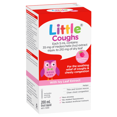 LITTLE COUGHS RASPBERRY 200ML