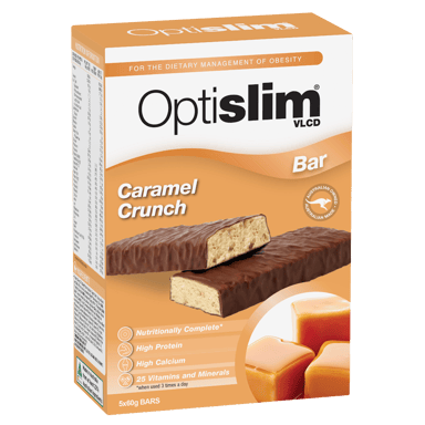 OPTISLIM VLCD BAR CARAMEL CRUNCH 60G 5 PACK